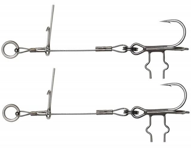 Savage Gear Carbon49 T-Treble Spike Stingers Velikost 2/0 0,70mm 23kg 11,5cm 2ks