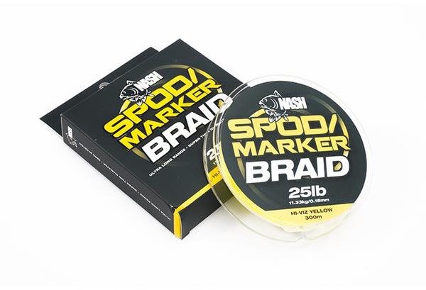 Nash Spod and Marker Braid Hi-Viz Yellow 0,18mm 25lb 11,3kg 300m