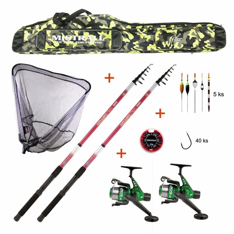 Mistrall Dětský rybářský set s pruty 3m 50g