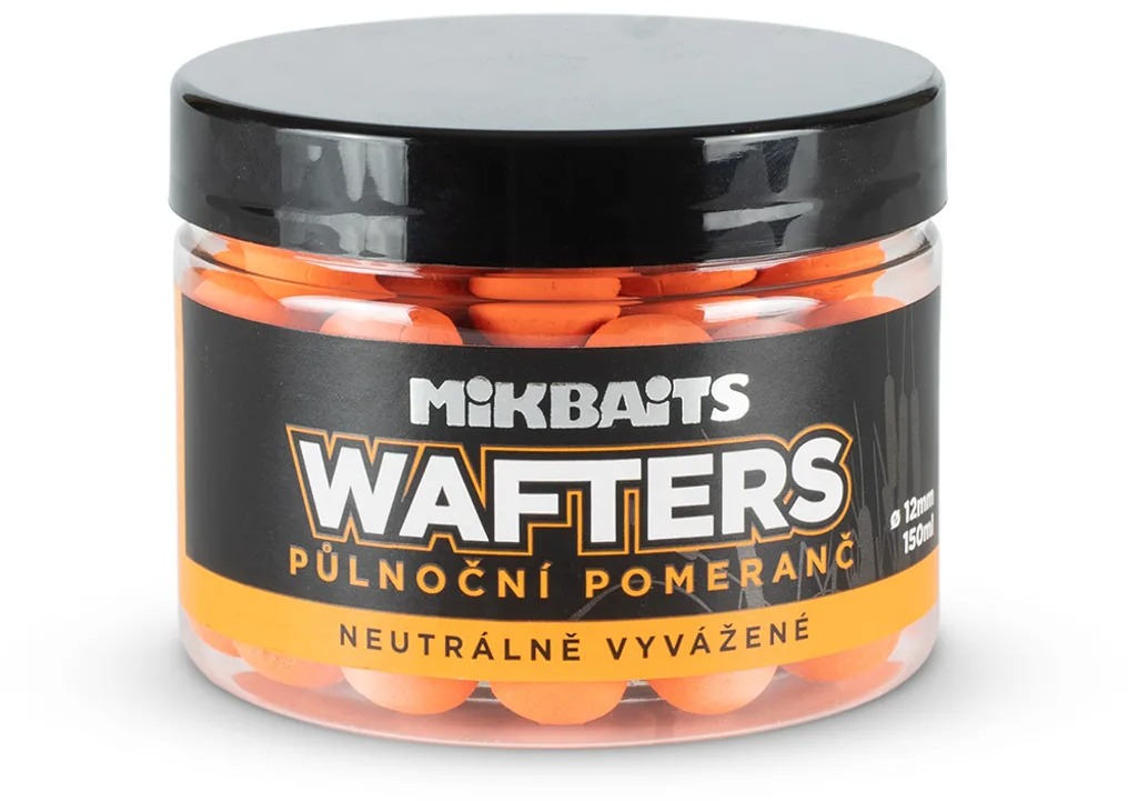 Mikbaits Wafters neutrálně vyvážené Půlnoční pomeranč 12mm 150ml