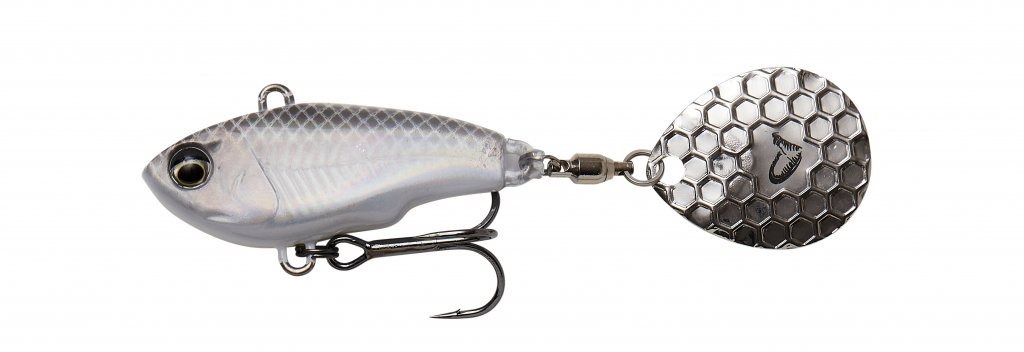 Savage Gear Fat Tail Spin 6,5cm 16g Sinking White Silver