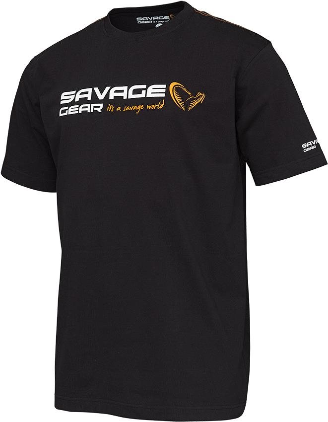 Savage Gear Signature Logo T-Shirt Black Ink Velikost S