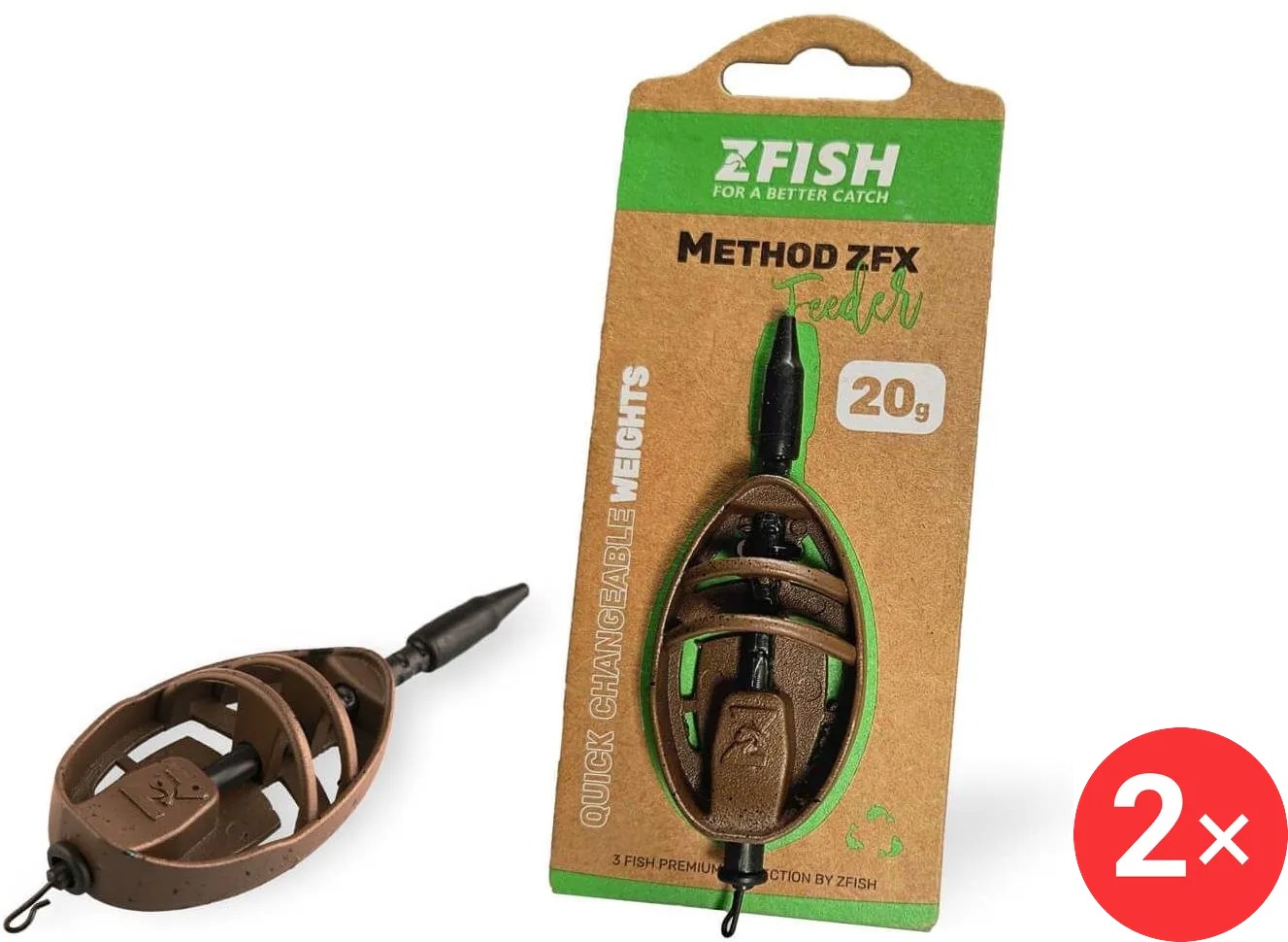 Zfish Krmítko Method Feeder ZFX 2 × 60 g