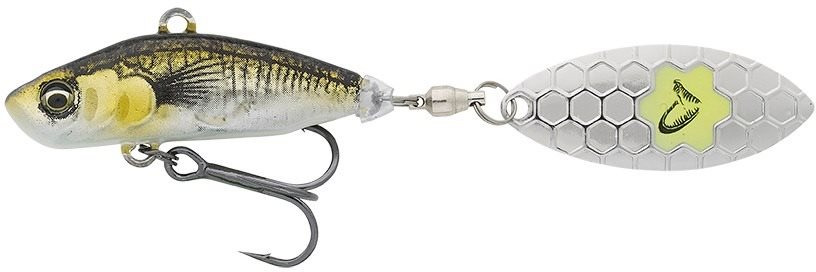 Savage Gear 3D Sticklebait Tailspin 7,3cm 13g Sinking Green Silver Ayu