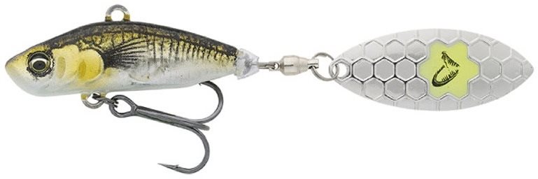 Savage Gear 3D Sticklebait Tailspin 8cm 18g Sinking Green Silver Ayu