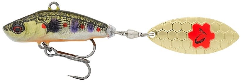 Savage Gear 3D Sticklebait Tailspin 8cm 18g Sinking Brown Trout Smolt