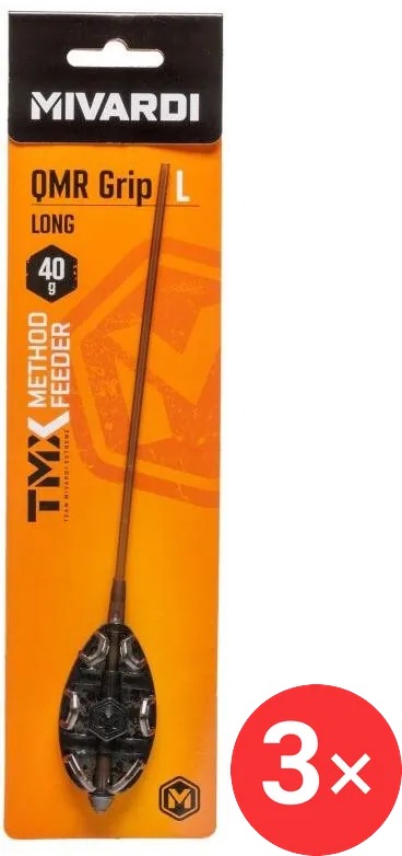 Mivardi krmítko Method Feeder QMR Grip Long L 3 × 30 g