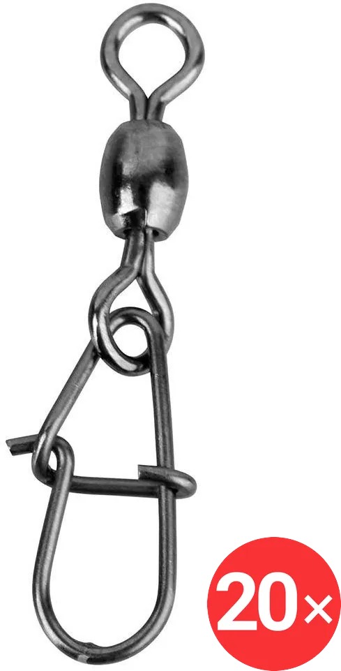 Savage Gear Obratlík s karabinkou Eggsnap Swivel M Velikost 2, 38 kg 2 × 10 ks