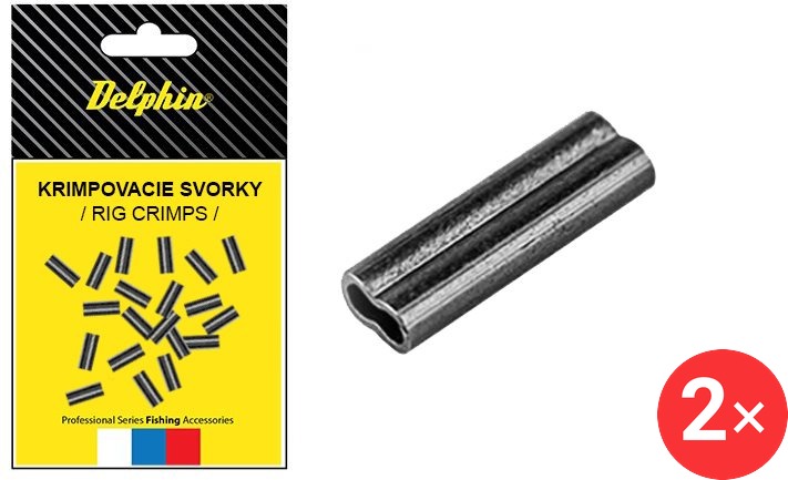 Delphin Krimpovací svorky pro návazce 1,2 x 2,6 x 8 mm 2 × 20 ks