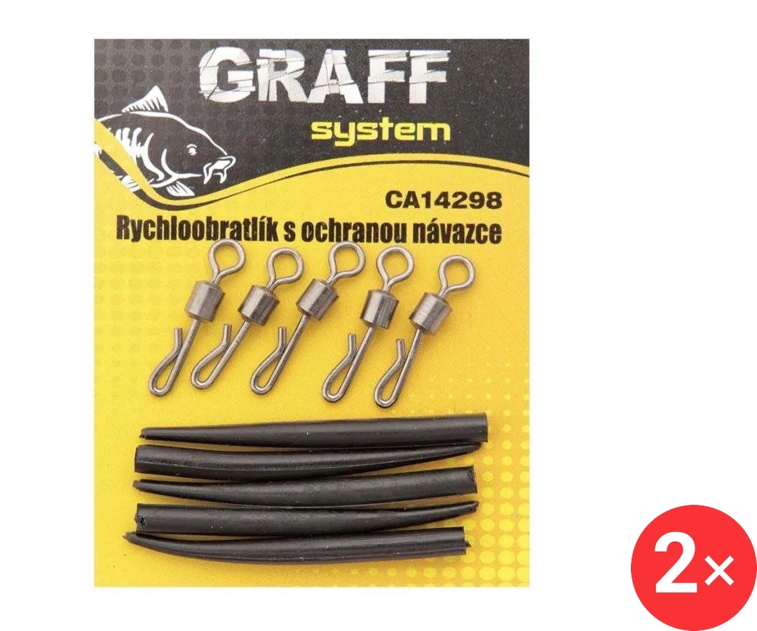 Graff Rychloobratlík s ochranou návazce Černý 2 ks