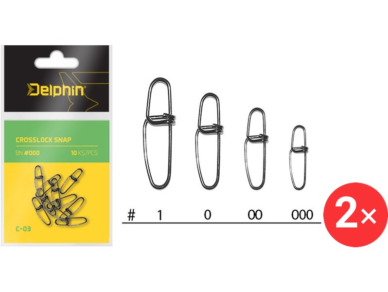 Delphin Crosslock Snap C-03 Velikost 1, 2 × 10 ks