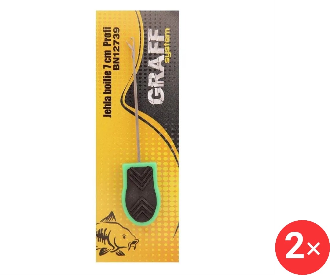 Graff Jehla na boilie Profi 7 cm Fluo Zelená 2 ks