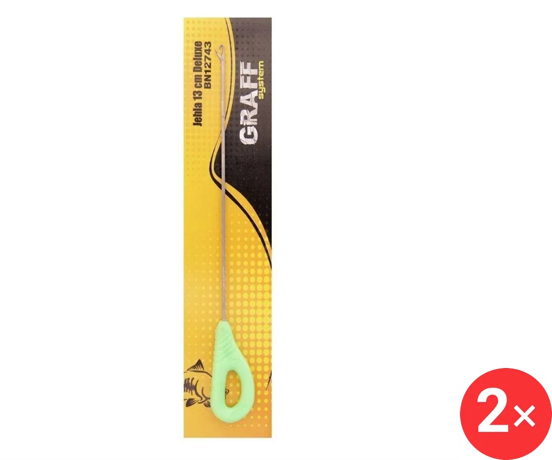 Graff Jehla Deluxe 13 cm Fluo Zelená 2 ks