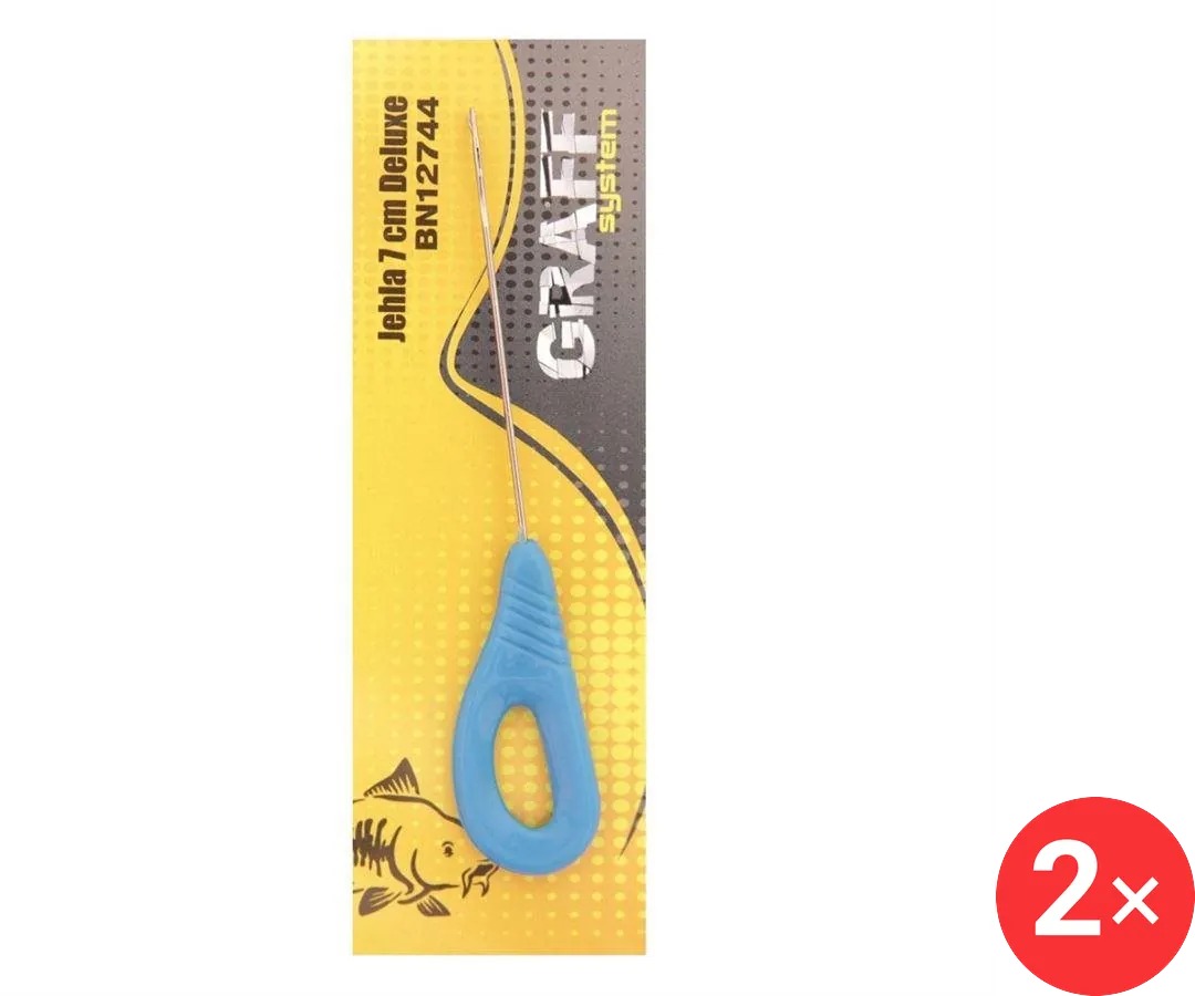 Graff Jehla Deluxe 7 cm Fluo Modrá 2 ks