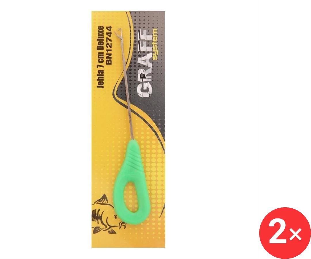 Graff Jehla Deluxe 7 cm Fluo Zelená 2 ks