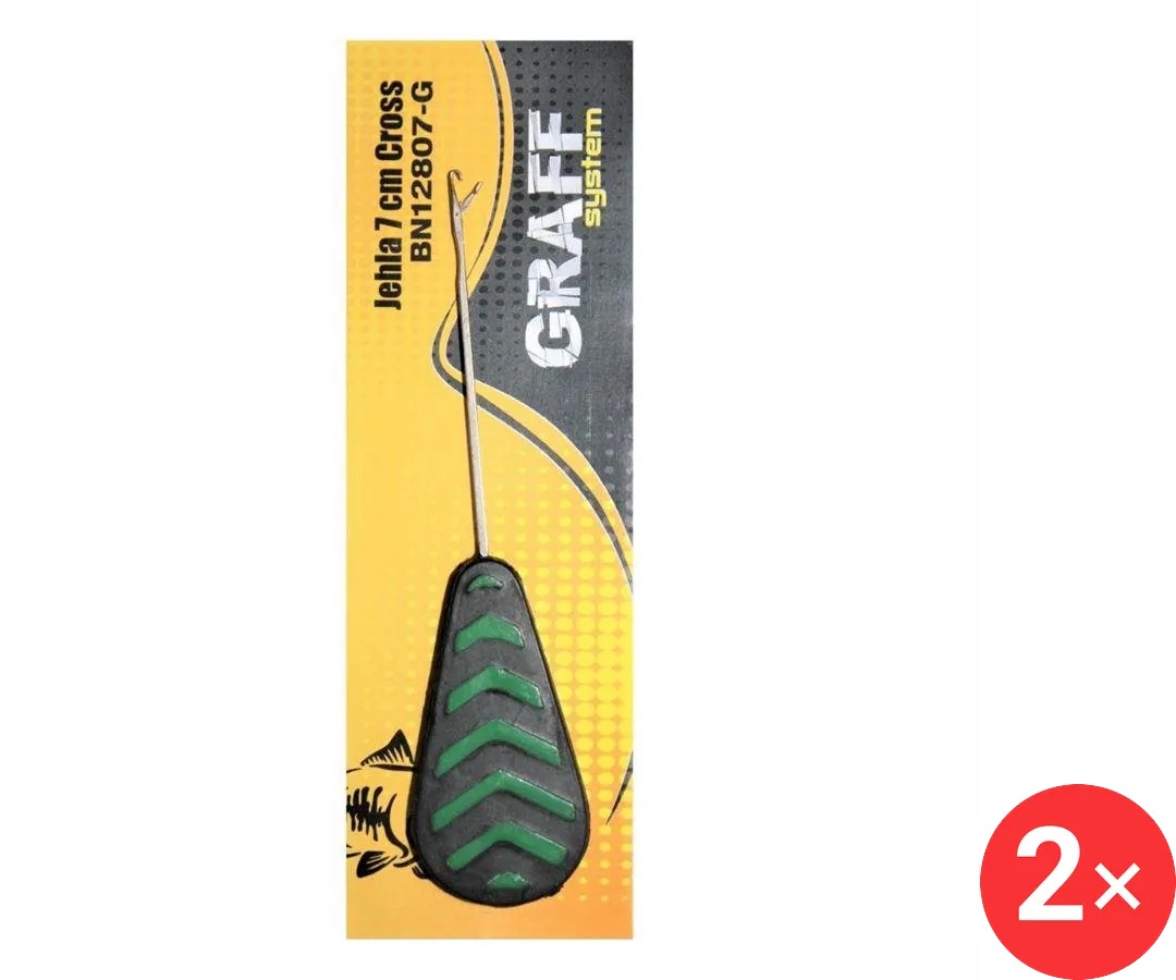 Graff Jehla Cross 7 cm Zelená 2 ks
