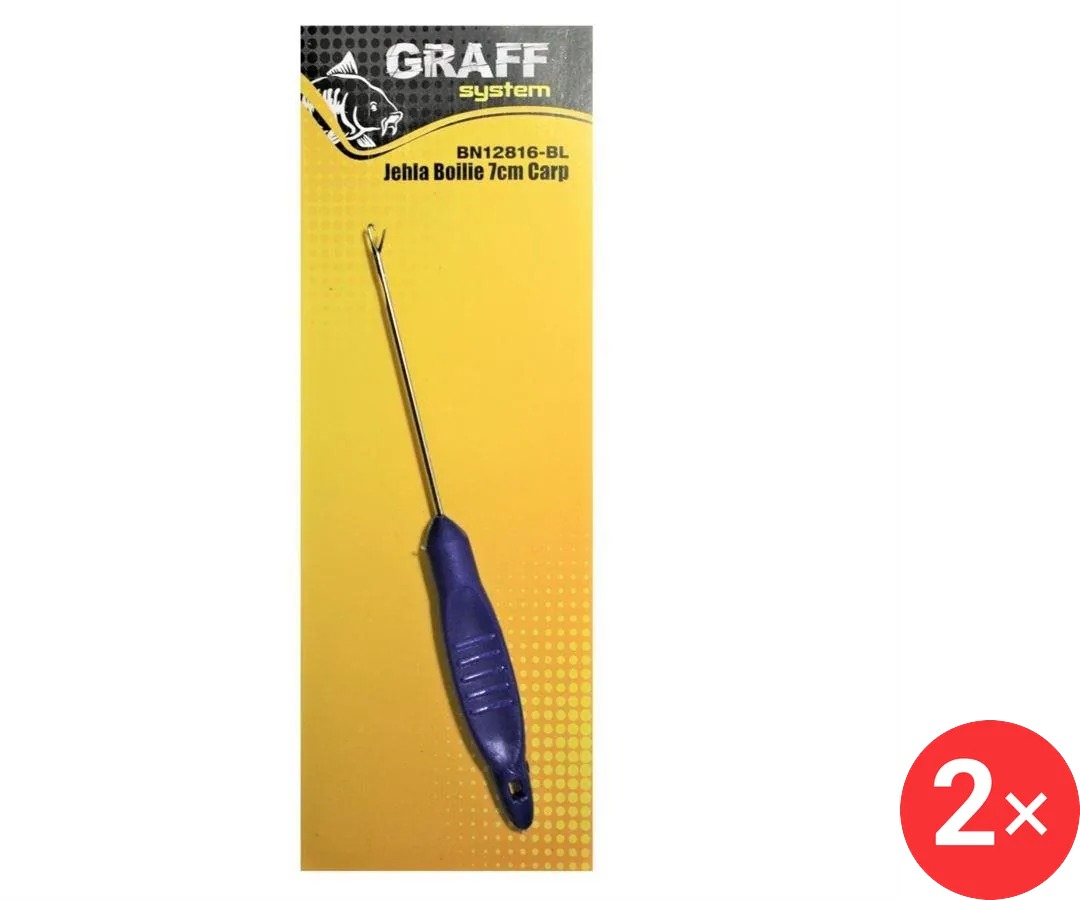 Graff Jehla Boilie Carp 7 cm Modrá 2 ks
