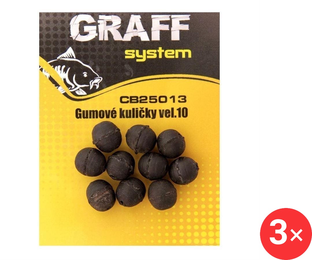 Graff Gumové kuličky Velikost 10, 3 × 10 ks