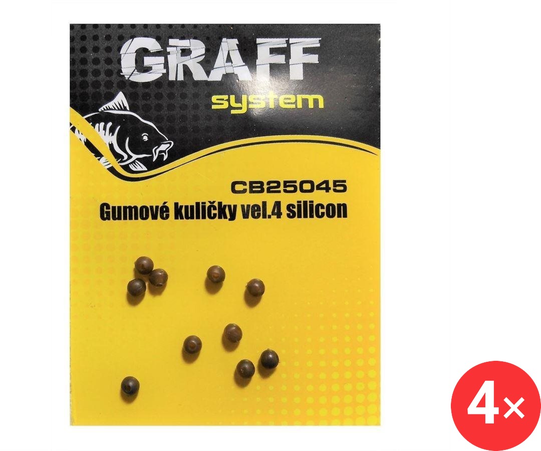 Graff Silikonové kuličky Velikost 4, 4 × 10 ks