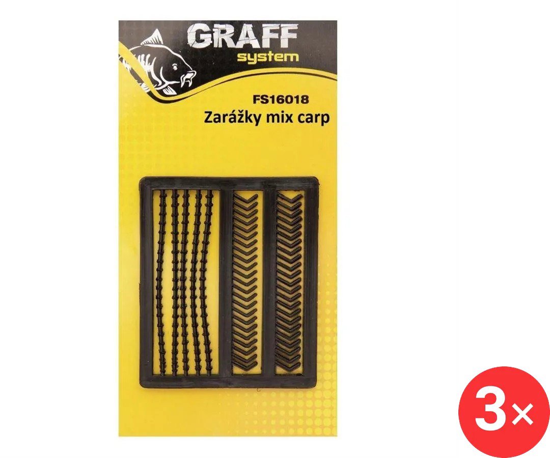 Graff Zarážky Mix Carp Černé 3 ks