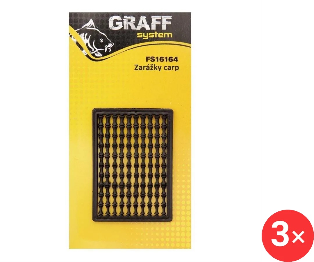 Graff Zarážky Carp plastové Černé 3 ks