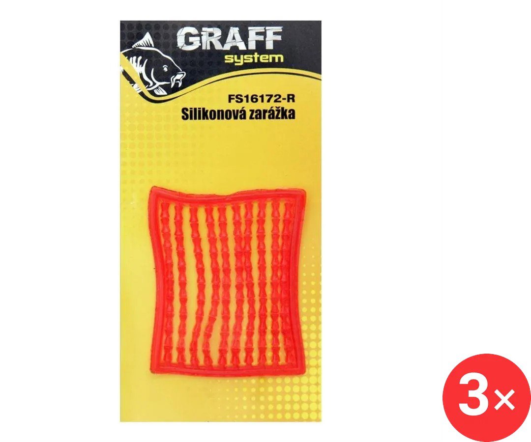 Graff Zarážky Carp silikonová Červená 3 ks