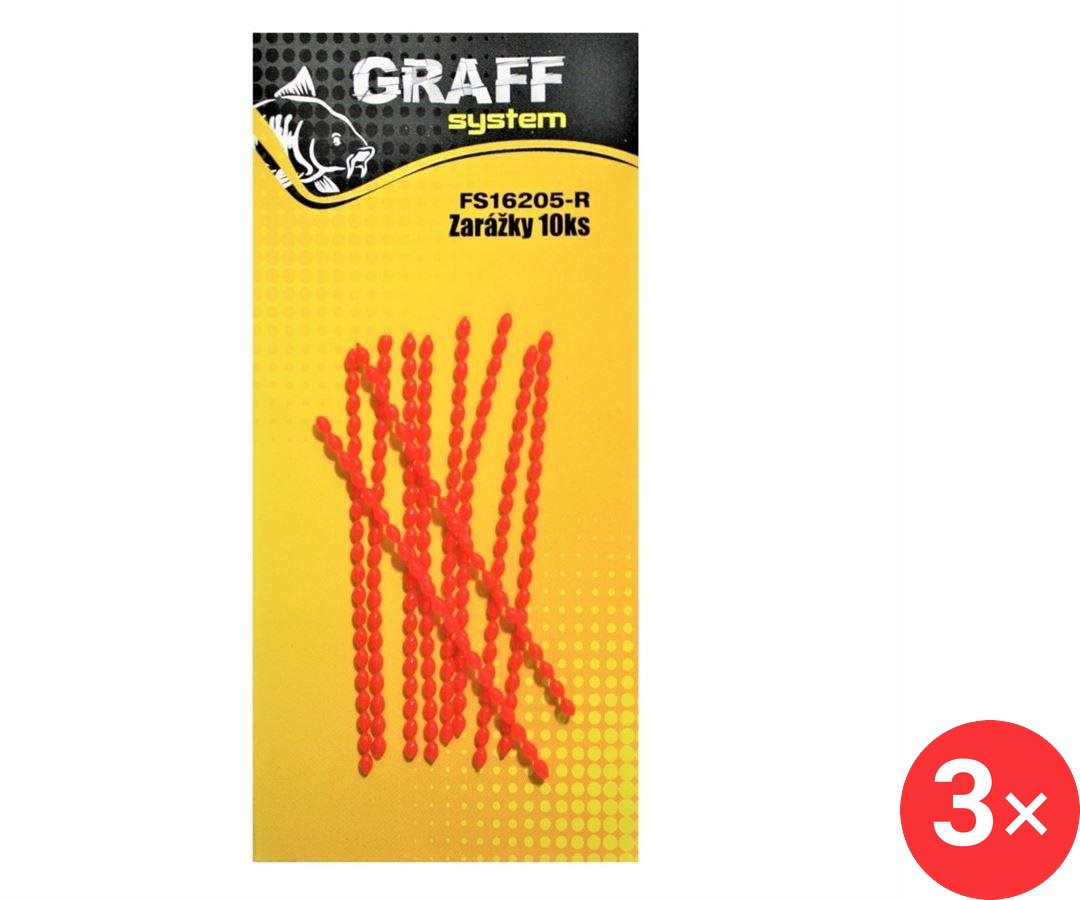 Graff Zarážky Červená 3 × 10 ks