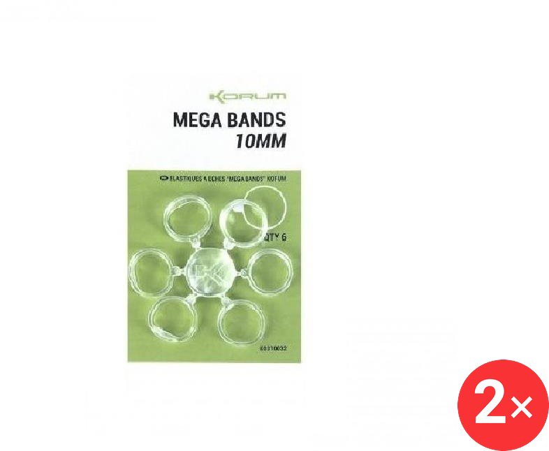 Korum Mega Bands 10 mm, 2 × 6 ks