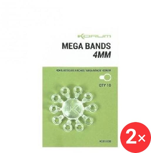 Korum Mega Bands 4 mm, 2 × 10 ks