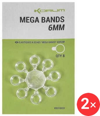 Korum Mega Bands 6 mm, 2 × 8 ks
