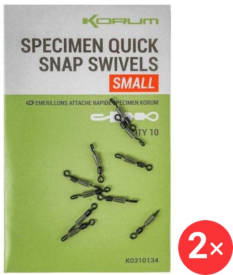 Korum Specimen Quick Snap Swivels Small 2 × 10 ks