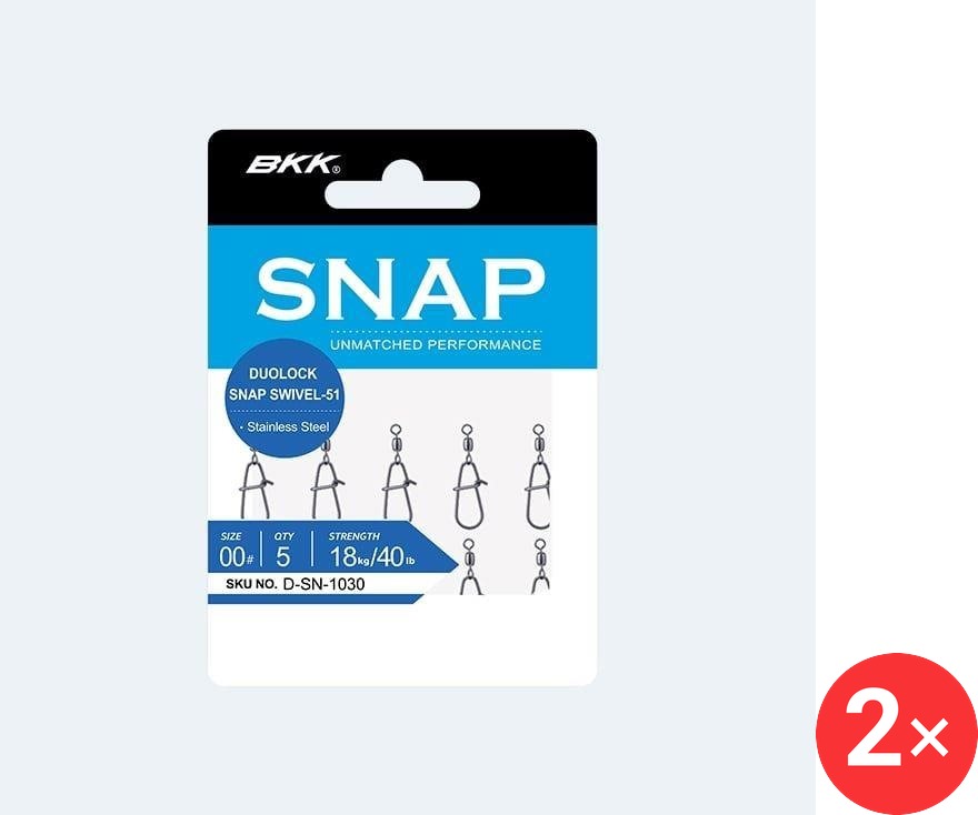 BKK Duolock Snap Swivel-51 Velikost 1, 31 kg 2 × 5 ks