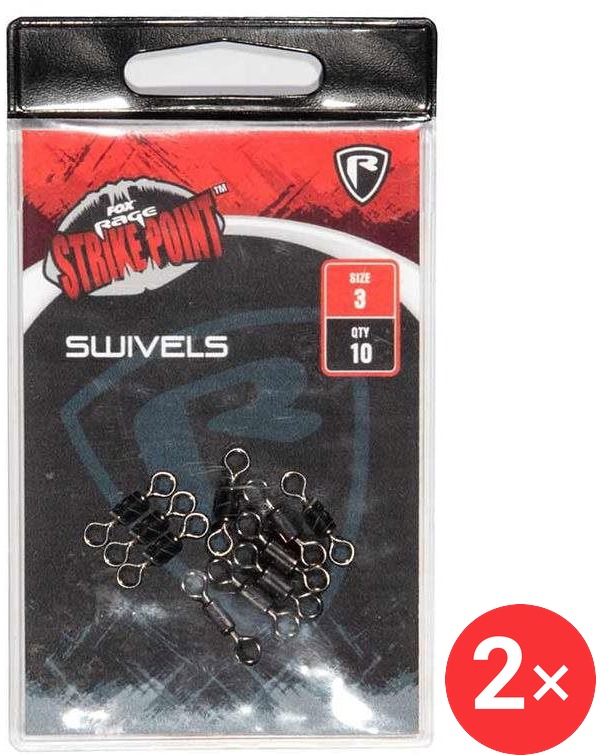 FOX Rage Strike Point Swivel, velikost 3, 2 × 10 ks
