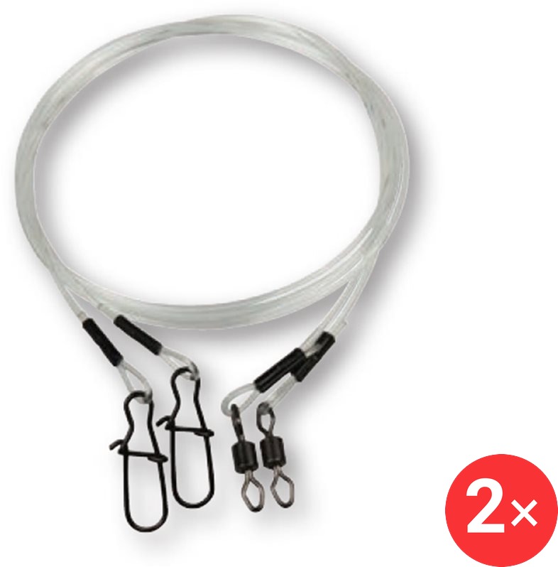 Effzett Mono Spin Leader Velikost 6, 0,80 mm 21 kg 55 cm 2 × 2 ks