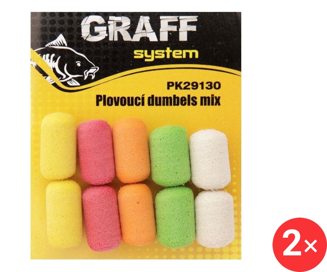 Graff Zig-Rig Plovoucí váleček 7 x 13 mm Mix barev 2 × 10 ks