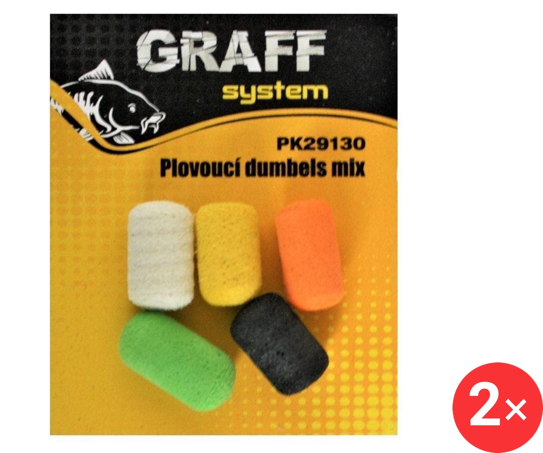 Graff Plovoucí dumbels 7 x 13 mm Mix barev 2 × 5 ks