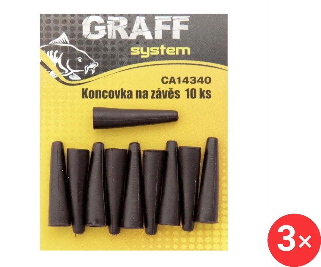 Graff Koncovka na závěs Černá, 3 ks