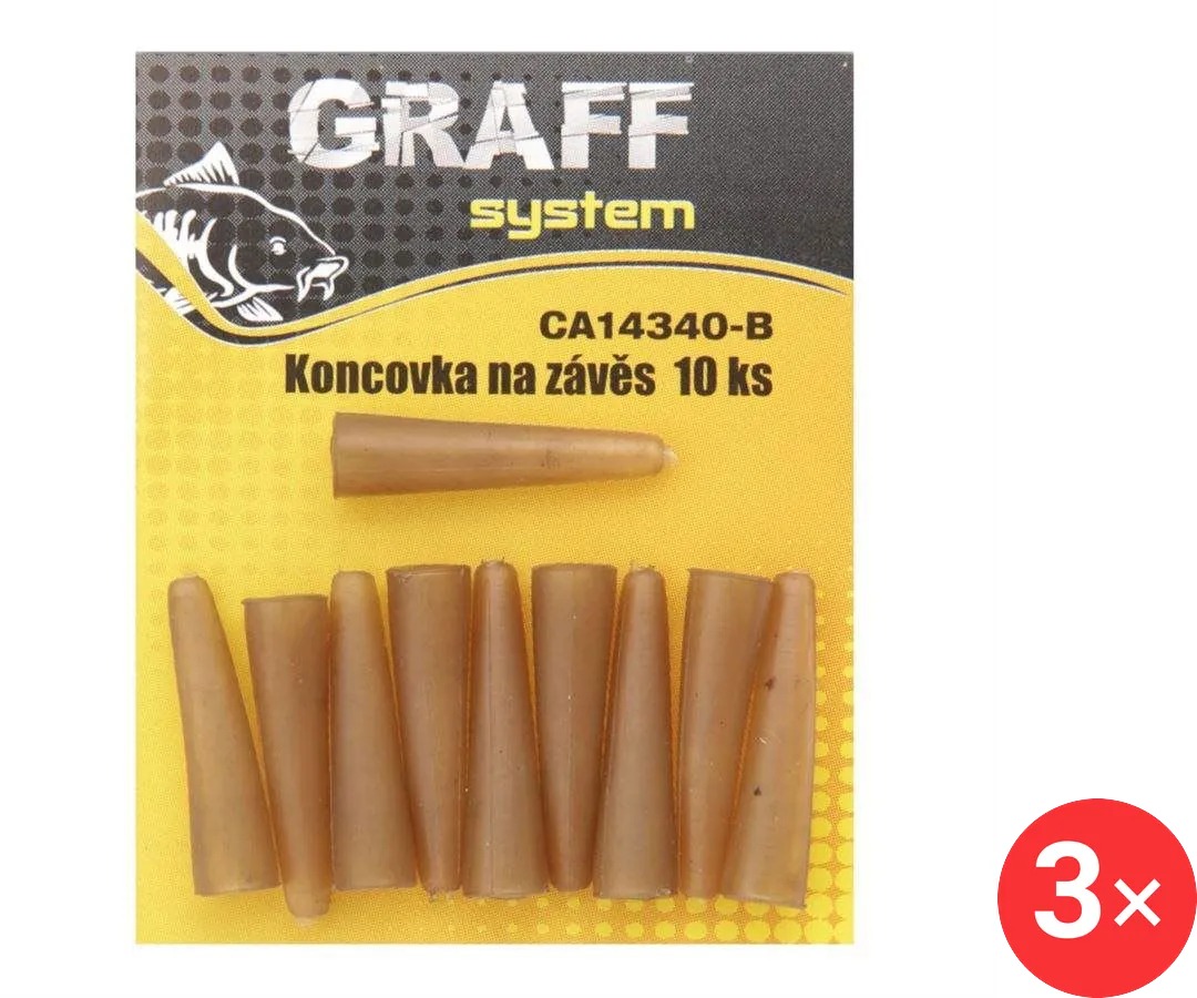 Graff Koncovka na závěs Hnědá, 3 ks