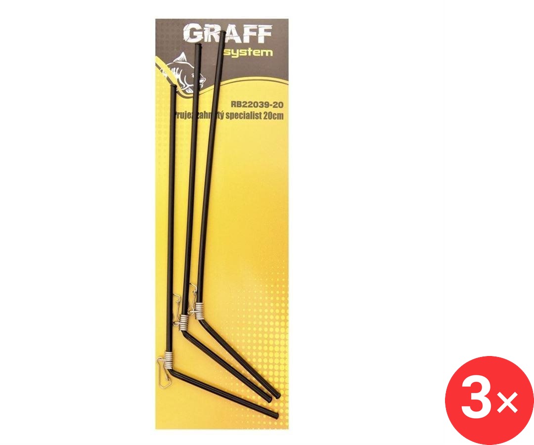 Graff Průjezd zahnutý Specialist 20 cm, 3 × 3 ks Černý