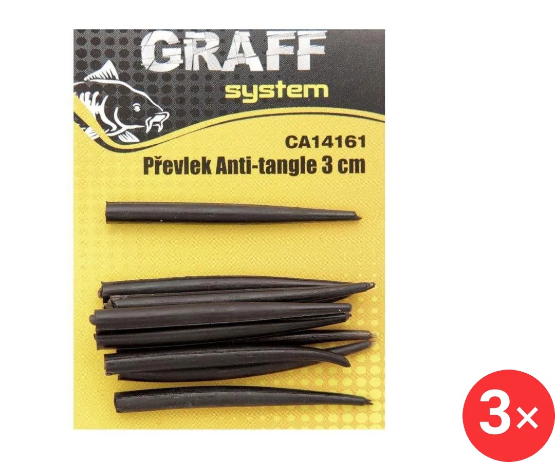 Graff Převlek Anti-tangle 3 cm Černý 3 ks