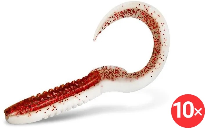 Delphin TwistaX Eeltail UVs 6 cm DeadSnow, 2 × 5 ks