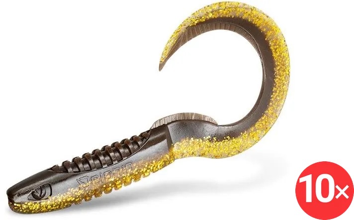 Delphin TwistaX Eeltail UVs 6 cm MudGold, 2 × 5 ks