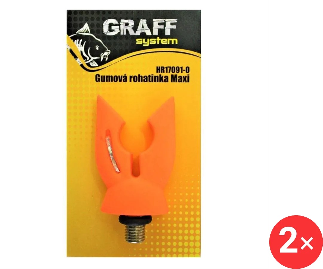 Graff Gumová rohatinka Maxi Oranžová, 2 ks
