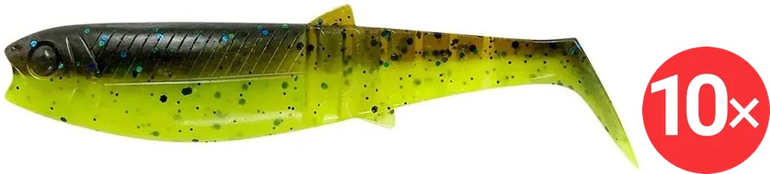 Savage Gear Cannibal Shad 6,8 cm, 3 g, Chartreuse Pumpkin, 2 × 5 ks
