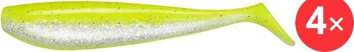 FOX Rage Gumová nástraha Zander Pro Shad 10 cm UV Chartreuse Ayu, 4 ks