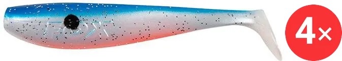 FOX Rage Gumová nástraha Zander Pro Shad 10 cm UV Red Belly Roller, 4 ks