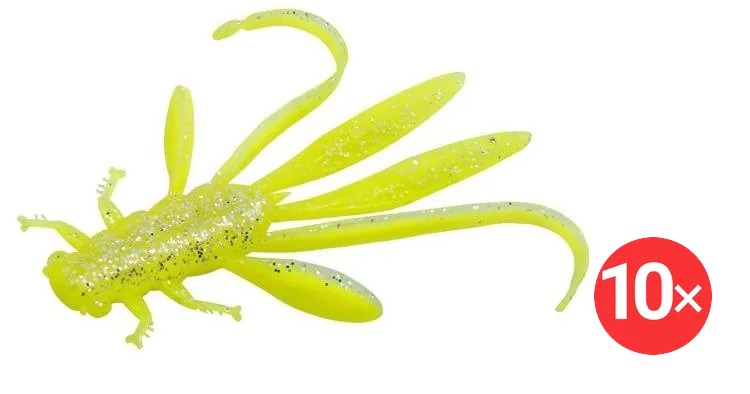 Delphin Nymfa Manya UVs, 10,5 cm, Neon, 2 × 5 ks