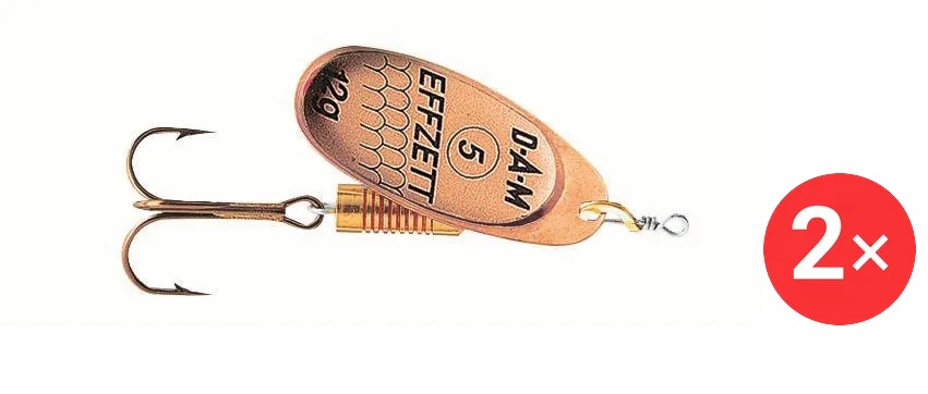 Effzett Standard Spinner, 2 × 6 g Velikost 3 Copper