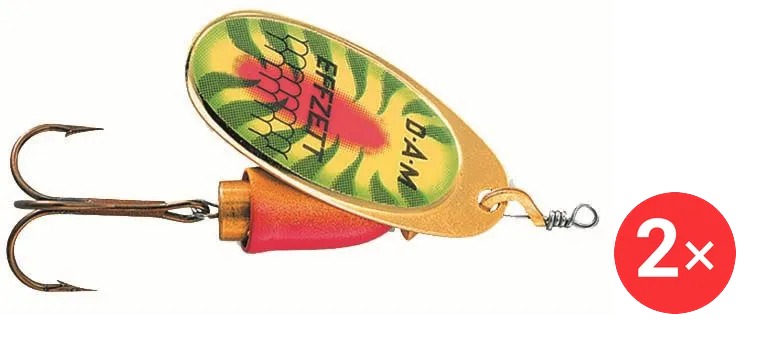 Effzett Executor Spinner, 2 × 4 g Velikost 2 Fire Shark