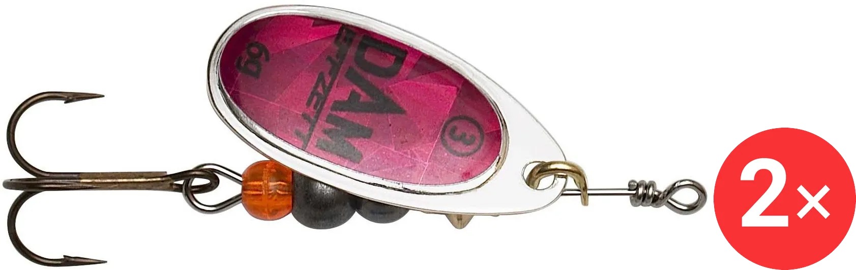 Effzett Fluo Spinner, 2 × 6 g Velikost 3 Magenta Prisma